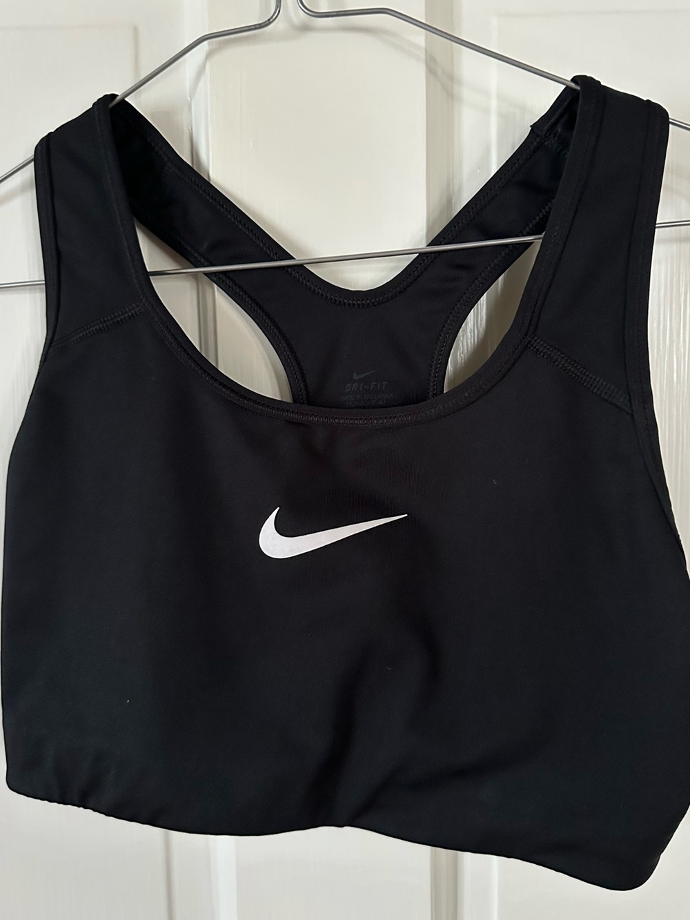 Nike Dri Fit M sports bra running racer back gym workout black